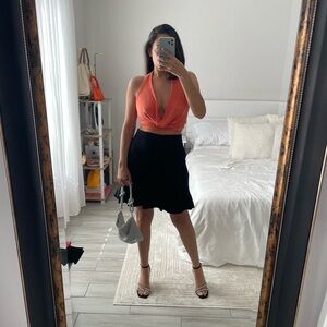 THEORY Diag Mini Skirt